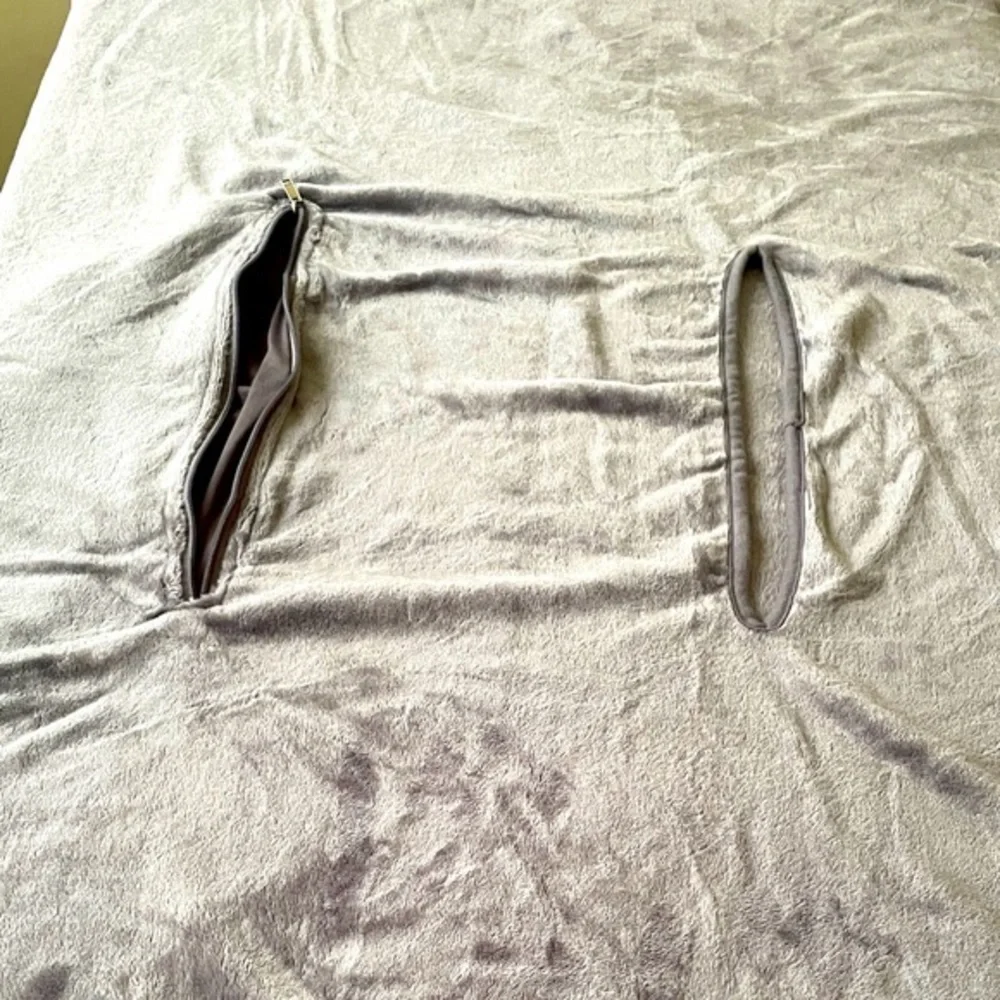 Premium Plus Travel Gray Blanket with Built in Stuff Bag Size 40” X 72”